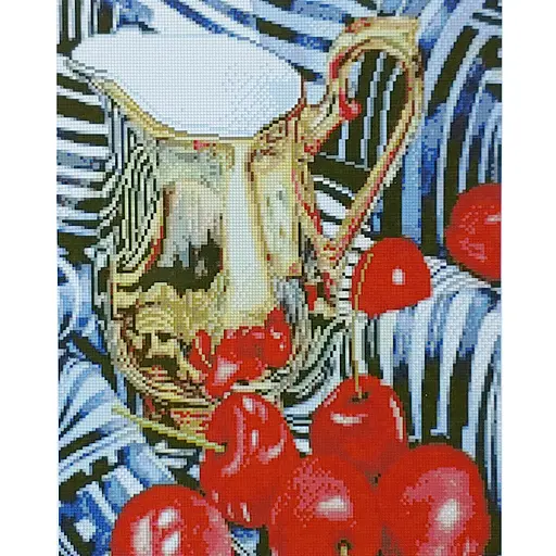 Алмазна мозаїка Strateg ПРЕМІУМ Спела черешня розміром 40х50 см (D0058) - фото 1