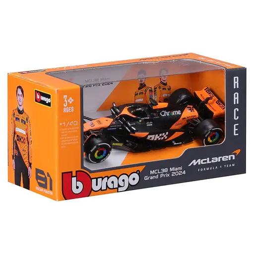 Автомодель MCLAREN F1 MCL38 (2024) Bburago 18-38214 масштаб 1:43 - фото 7