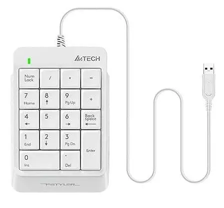 Клавіатура A4Tech Fstyler FK13P USB White (Numpad) (FK13P (White)) - фото 1