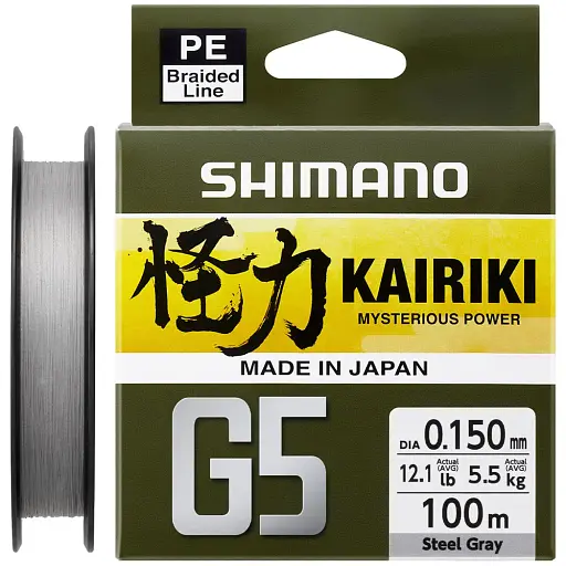 Шнур Shimano Kairiki G5 150 м (Steel Gray) 0.13 мм 4.1 кг