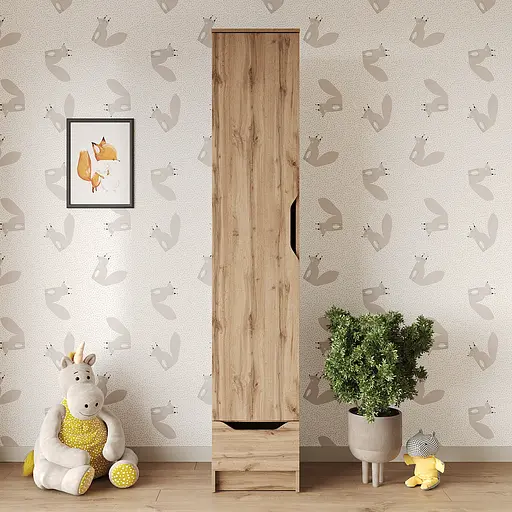 Пенал закрытый 1Д1Ш Лилу 40x40x210 см Дуб тахо (MBS-1392) - фото 2