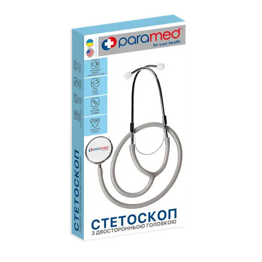 Стетоскоп з двосторонньою головкою Paramed - фото 3