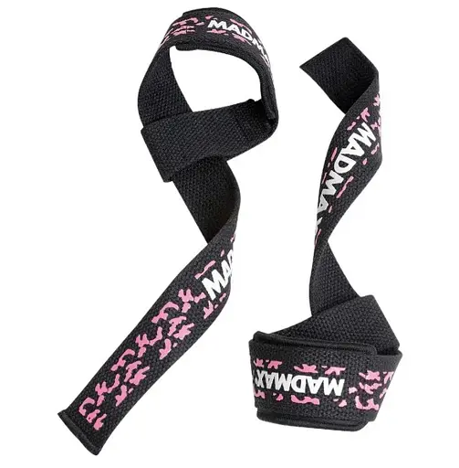 Лямки для тяги MadMax Camo Power Wrist Straps Camo/Pink (MFA-275-PNK-U) - фото 1