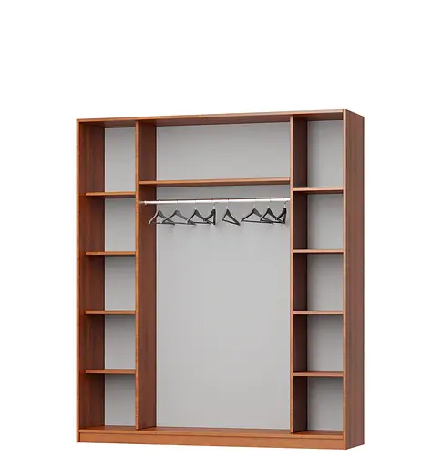 Шафа-купе тридверна MebelStar Комбо AL 2ДСП/Дзеркало 190x60x210 см Аляска білий (MBS-3335) - фото 2