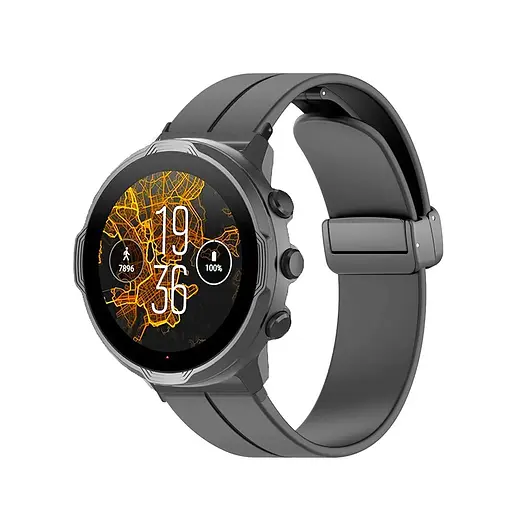 Ремінець силіконовий Tamister для годинника Magic Lock 20 мм сірий - фото 3
