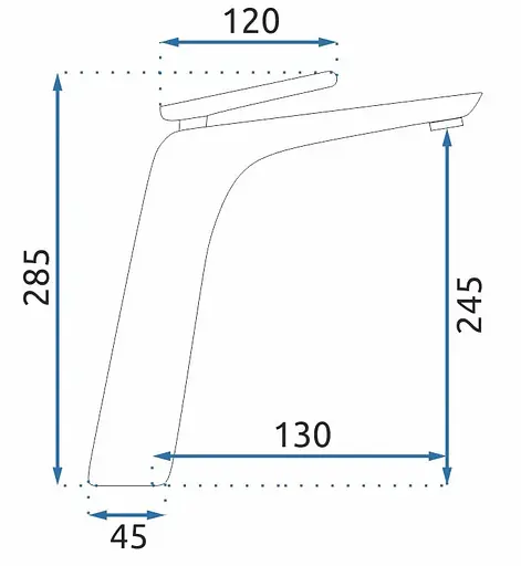 Смеситель для умывальника Rea Jager высокий gold REA-B5123 Золотой - фото 3