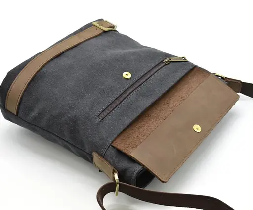 Кожаная мужская сумка через плечо TARWA 29х27х8.5 см sum0025870 - фото 6