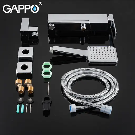 Смеситель для ванны короткий литой гусак Ø35 Gappo Futura 1/8 G3218 Хром - фото 6