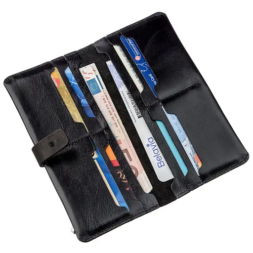 Мужской кожаный кошелек Shvigel 19.5х9.5х1 см acs0016056 - фото 4