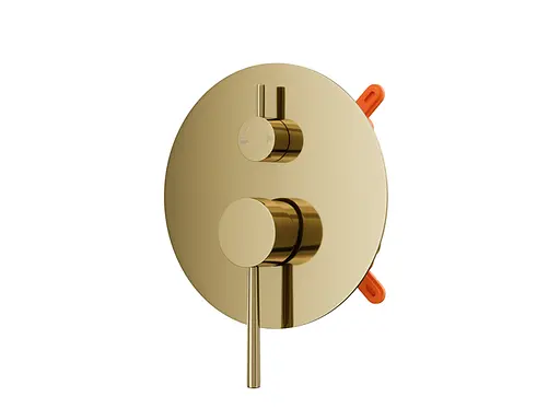 Душова система прихованого монтажу Corsan Lugo gold + BOX Z03MGL, Золотий - фото 3