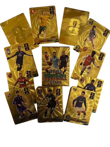 Футбольные золотые карточки, пластиковые, 55 шт