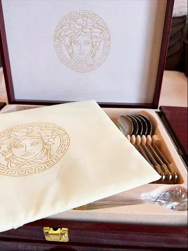 Набор столовых приборов Versace 72 EL LV-9723 на 12 персон в подарочном чемодане 72 предмета - фото 7