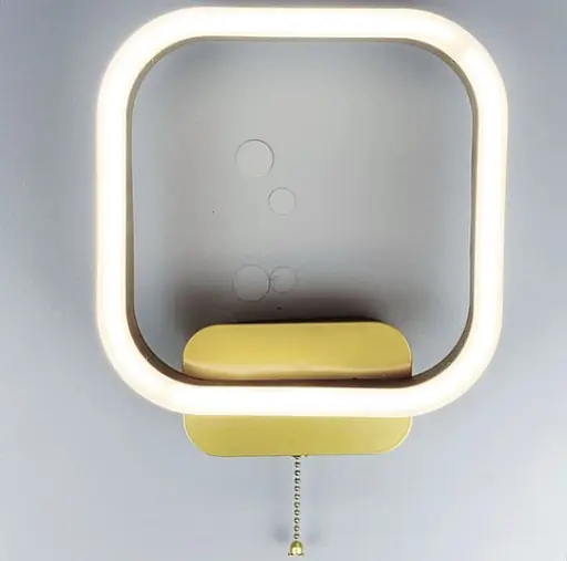 Світлодіодний настінний світильник в металевому корпусі у золотистому кольорі Line F Арт. 55071/200 SG+CH - фото 7