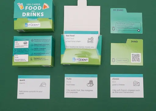 Настольная игра English Student Карточки для изучения английского языка English Student Food and Drinks (укр.) (591225967) - фото 6