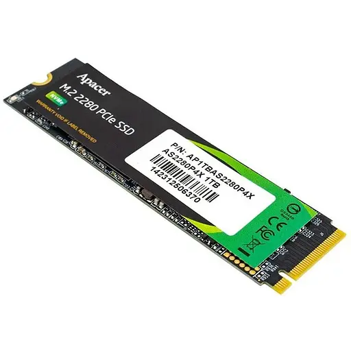 Накопитель SSD 1TB Apacer AS2280P4X NVMe M.2 (AP1TBAS2280P4X-1) - фото 1