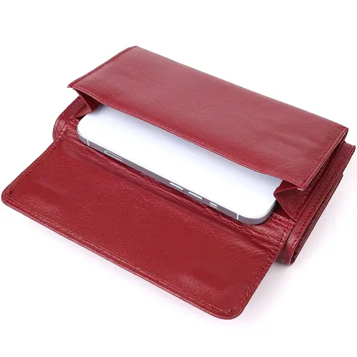 Женский кошелек с карманом для телефона из натуральной кожи ST Leather 19х10х3 см acs0029692 - фото 10