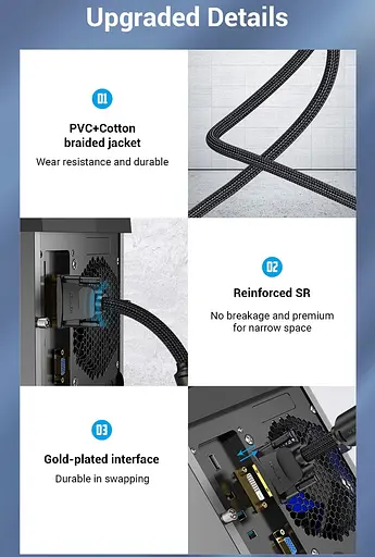 Кабель Vention DVI-D 24M - 24M 8.0 м 2K 60Hz обплетення з феритами - фото 9