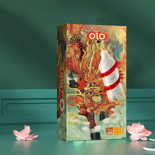 Презервативы стимулирующие с усиками OLO Kirin с силиконовой смазкой 18 см 2 шт.