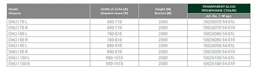 Душові двері Radaway Nes Black DWJ I 100 см 10026100-54-01L - фото 4