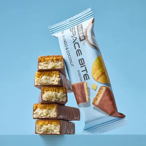 Блок батончиків Spacefood Space Bite Nut Bar, 10*40 грам - Кокос-манго - фото 3