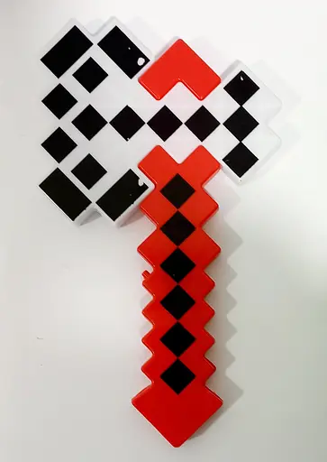 Зброя MW2224 сокира MC світло, звук 37 см у пакеті (6922049022246) Червоний - фото 1