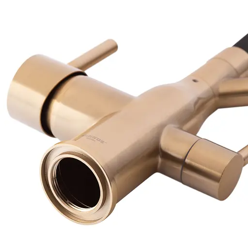 Змішувач для кухні Mixxus Premium Gravity 021 із гнучким виливом Brushed Gold MI6981 Золотий - фото 5