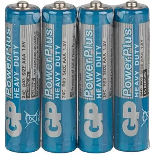 Батарейки GP Powerplus 1.5V 24C-S4 сольові R03, AAA 4 шт. - фото 1