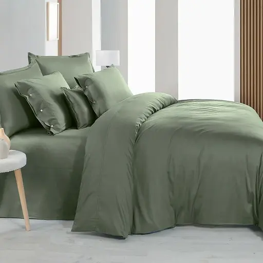 Постельное белье Monochrome Smoke Green Сатин Премиум Sarev pbe0051702 - фото 1