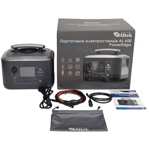 Зарядна станція Altek AL 600 PowerEdge 600W 537,6Wh + сонячна панель ALT-120 мілітарі - фото 6