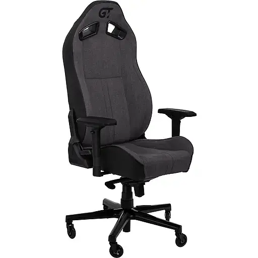 Геймерське крісло GT Racer чорне з темно-сірим (X-8009 Fabric Dark Gray/Black XL) - фото 1