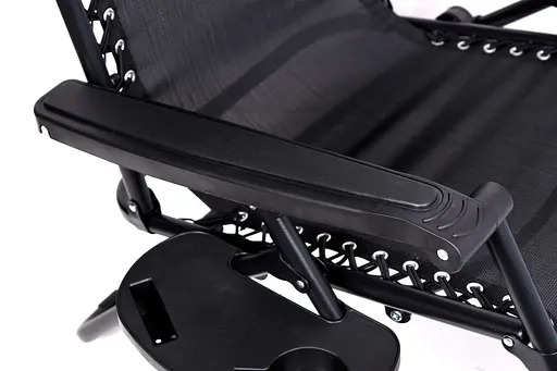 Розкладне садове крісло шезлонг Orion Black - фото 4
