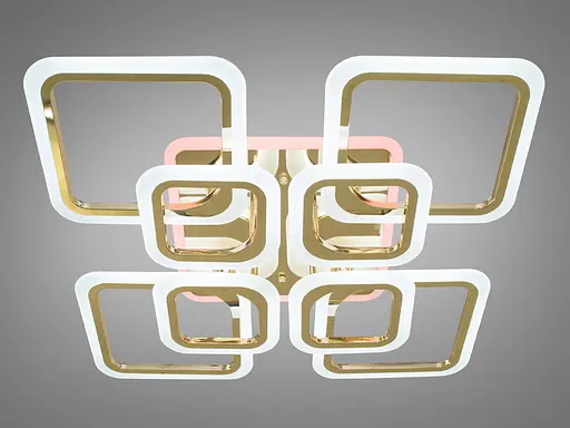 Світлодіодна люстра смарт світильник з пультом, 145W, золота люстра - фото 3