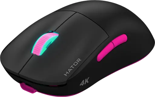 Миша бездротова Hator Quasar 2 Ultra 4K Black/Pink (HTM570BP)
