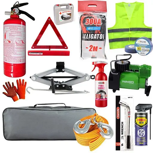 Набор автомобилиста CarLife ремонтный с домкратом (na_33) - фото 1