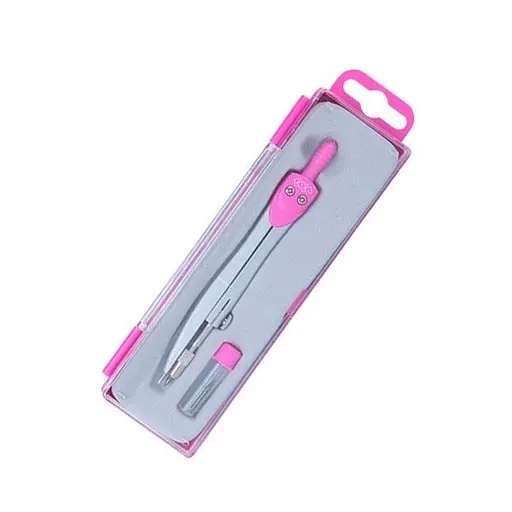 Циркуль BASIS в пластиковом пенале +запасной грифель, розовый, KIDS Line ZB.5302BS-10 Zibi (4823078945334) - фото 3