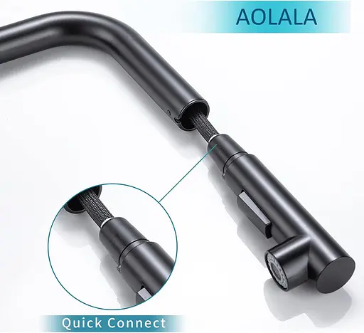 OLALA Змішувач для кухні матово-чорний - фото 5