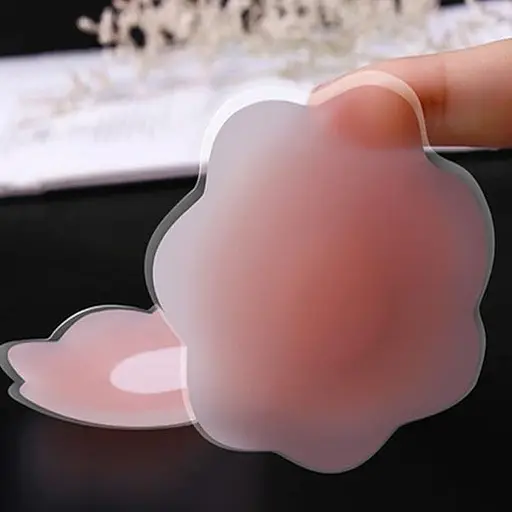 Жіноча накладка для сосків, гелева багаторазова і самоклеюча, чохли для сосків із силіконових наклейок - фото 3