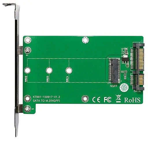 Контроллер Maiwo SATA to M.2 (NGFF) B-key SSD 22*42, 22*60, 22*80 mm, with full profile bracket - фото 2