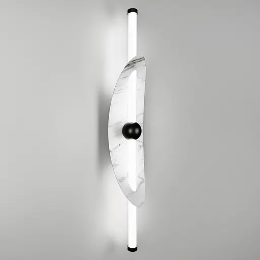 Світлодіодне бра у білому корпусі з імітацією мармуру 60 см Арт. W 60/1 B Line F - фото 4