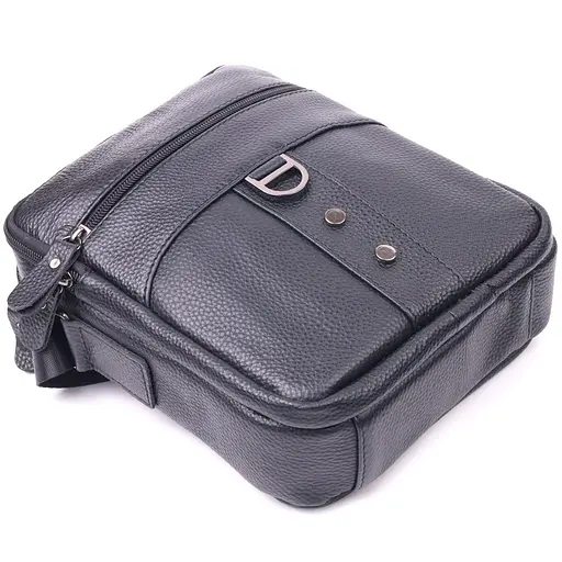 Чоловіча шкіряна сумка Vintage 19х22х6 см sum0022414 - фото 3