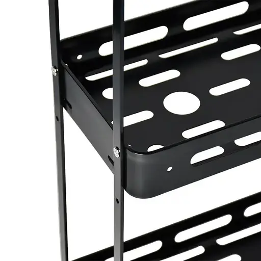 Полка Homax трехуровневая прямоугольная алюминиевая 57х33.3х15.5 см черная (EBA-3550 BL) - фото 5