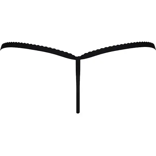 Трусики мереживні Passion Exclusive Athena Thong Black S/M - фото 4