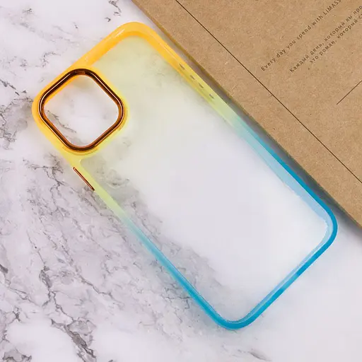 Чохол Epik TPU+PC Fresh sip series для Apple iPhone 12 Pro/12, 6.1 Бірюзовий/Помаранчевий - фото 3