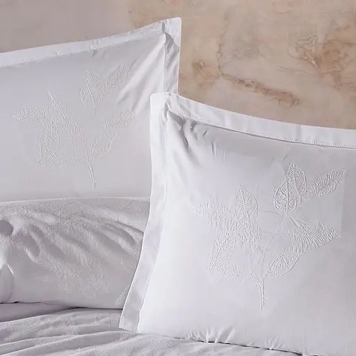 Постільна білизна Marlet V1 Beyaz Ранфорс Жаккард з вишивкою Clasy pbe0052073 - фото 2