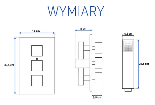 Душова система Rea Brito хром REA-P0801, Хром - фото 3