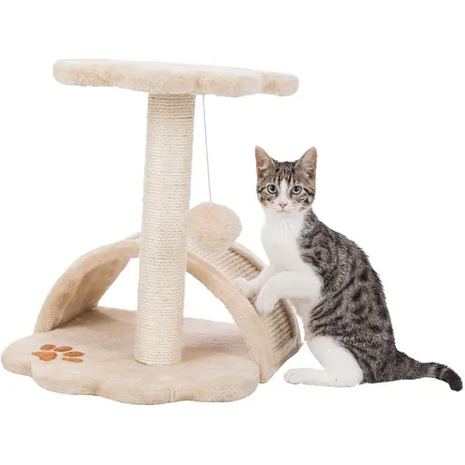 Когтеточка Trixie Junior Vitoria для кошек с игрушкой бежевая 36х36х43 см [CD] - фото 4