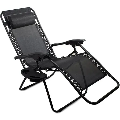 Шезлонг лежак Outtec Zero Gravity раскладной серый