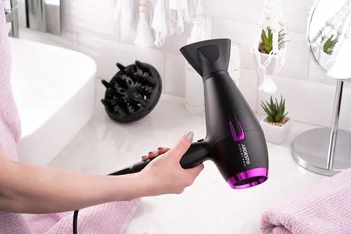 Фен Ardesto Violet PRO HD-Y221PRO ,1750-2100Вт, 2 швидкості, 3температурні режими, дифузор, чорний - фото 6