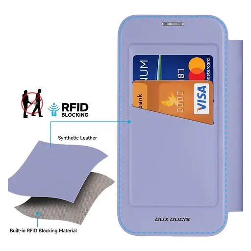 Чехол-книжка Dux Ducis Skin X Pro with MagSafe для Apple iPhone 16, 6.1 Purple - фото 3