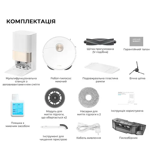Робот-пылесос моющий Dreame Bot X40 Ultra White - фото 16